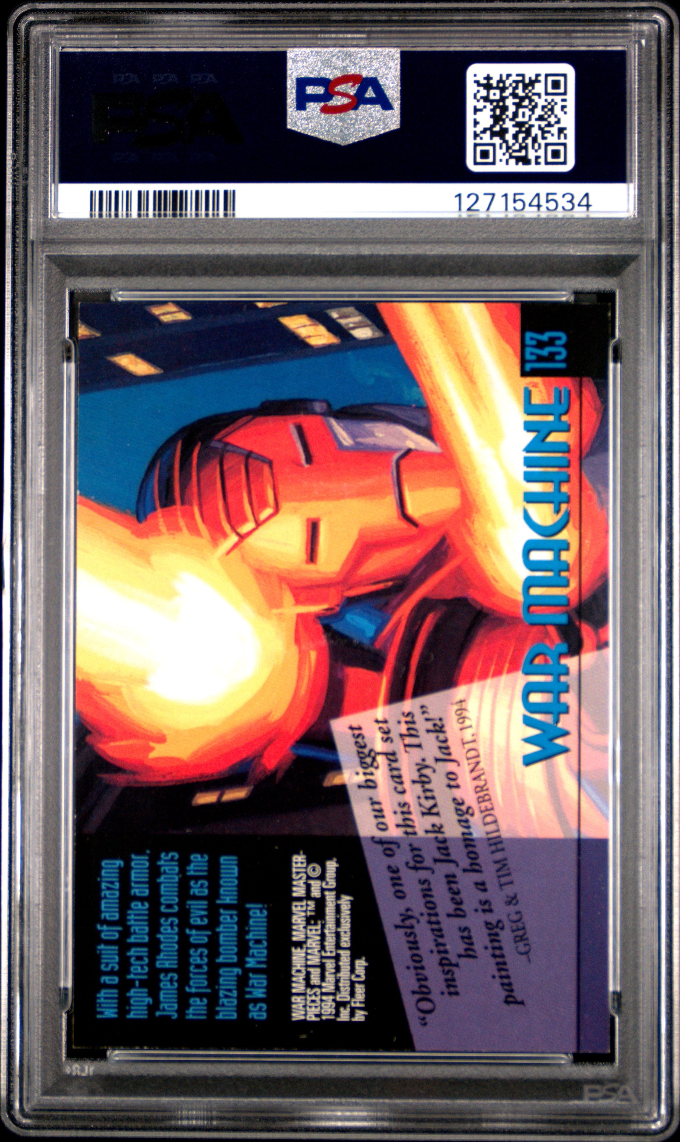 1994 Marvel Masterpieces War Machine #133 PSA 7