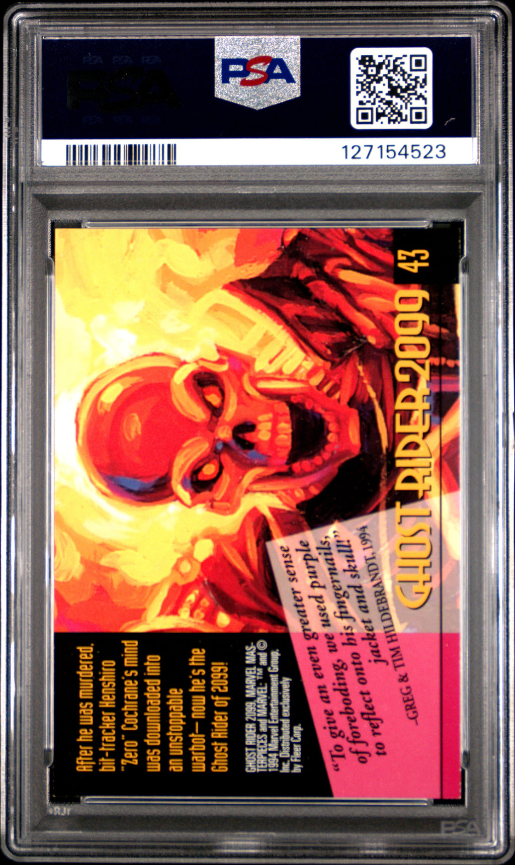 1994 Marvel Masterpieces Ghost Rider 2099 #43 PSA 7