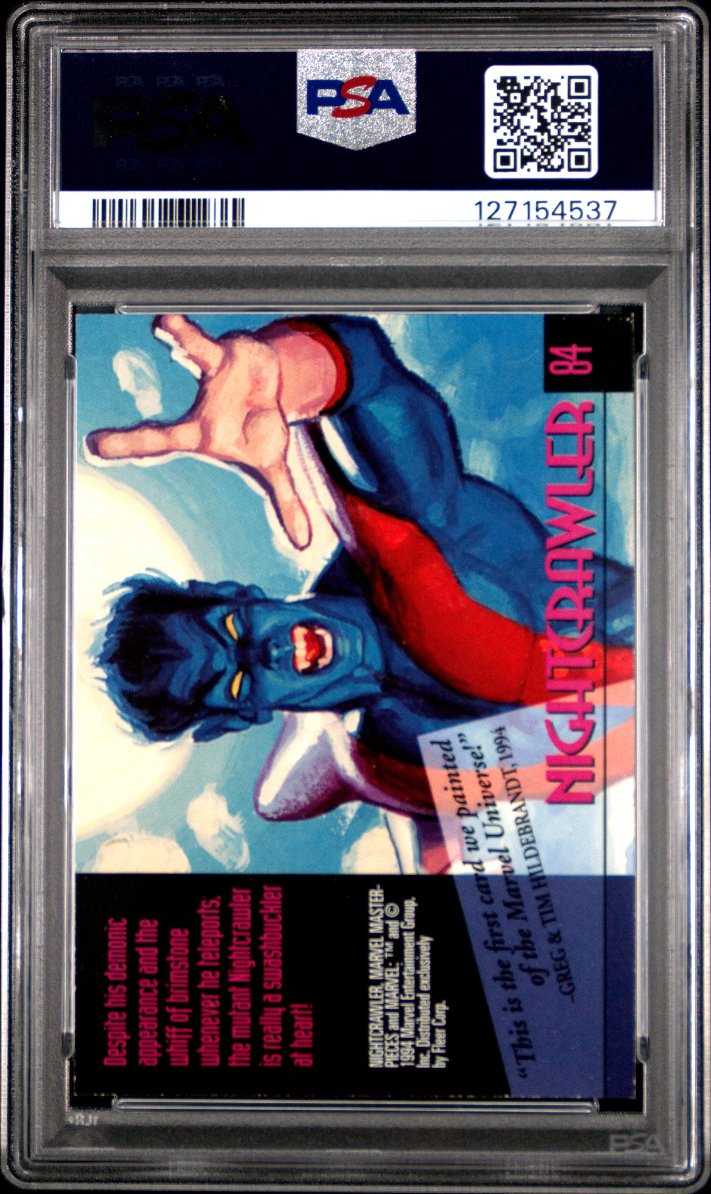 1994 Marvel Masterpieces Nightcrawler #84 PSA 7