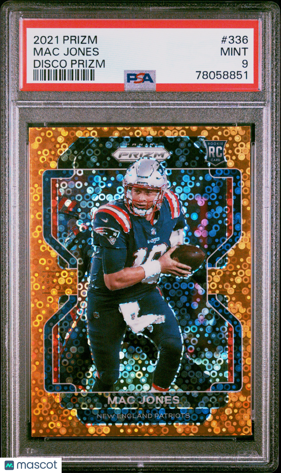 2021 Panini Prizm Mac Jones #336 Disco RC PSA 9