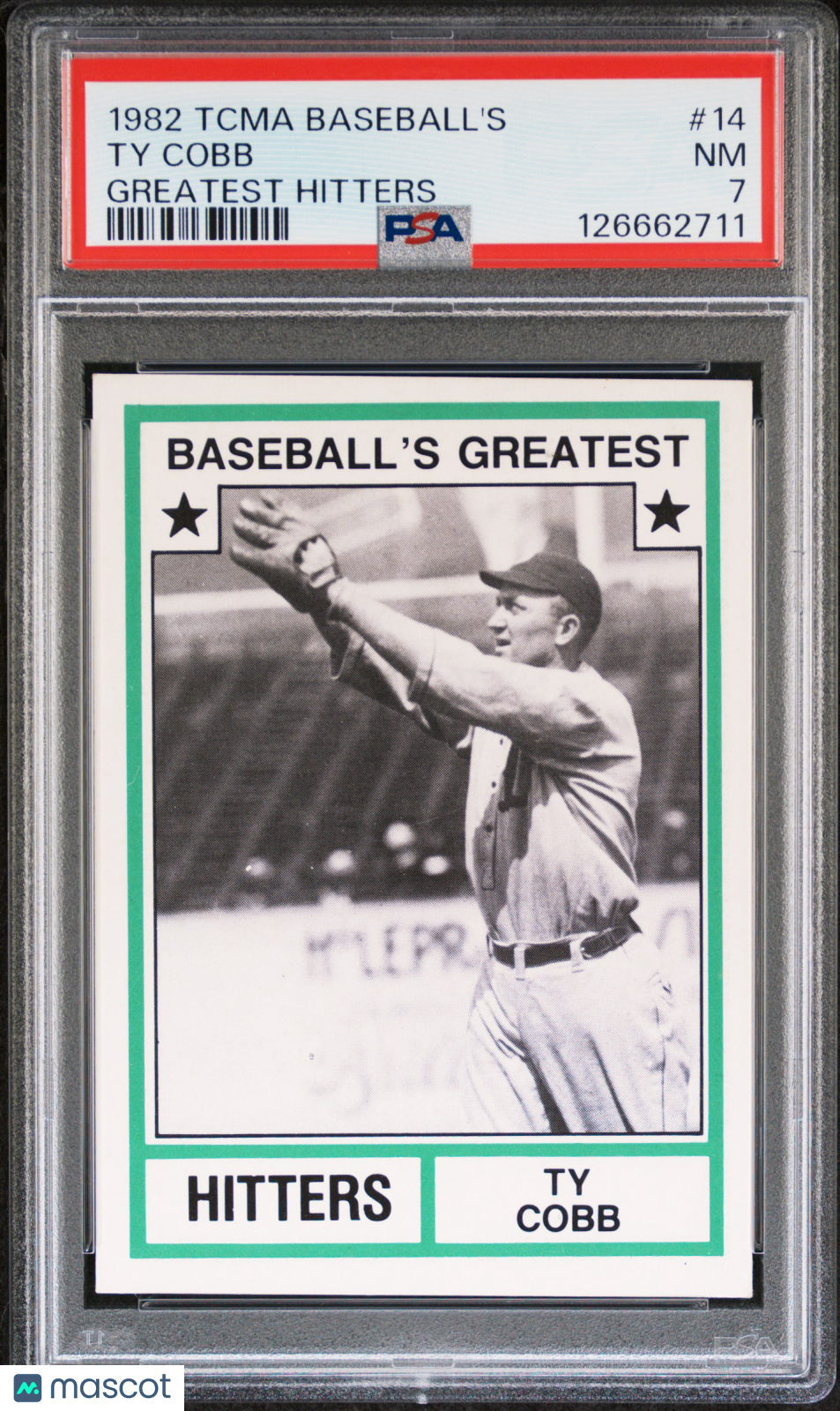 1982 Tcma Baseball's Greatest Hitters Ty Cobb #14 PSA 7