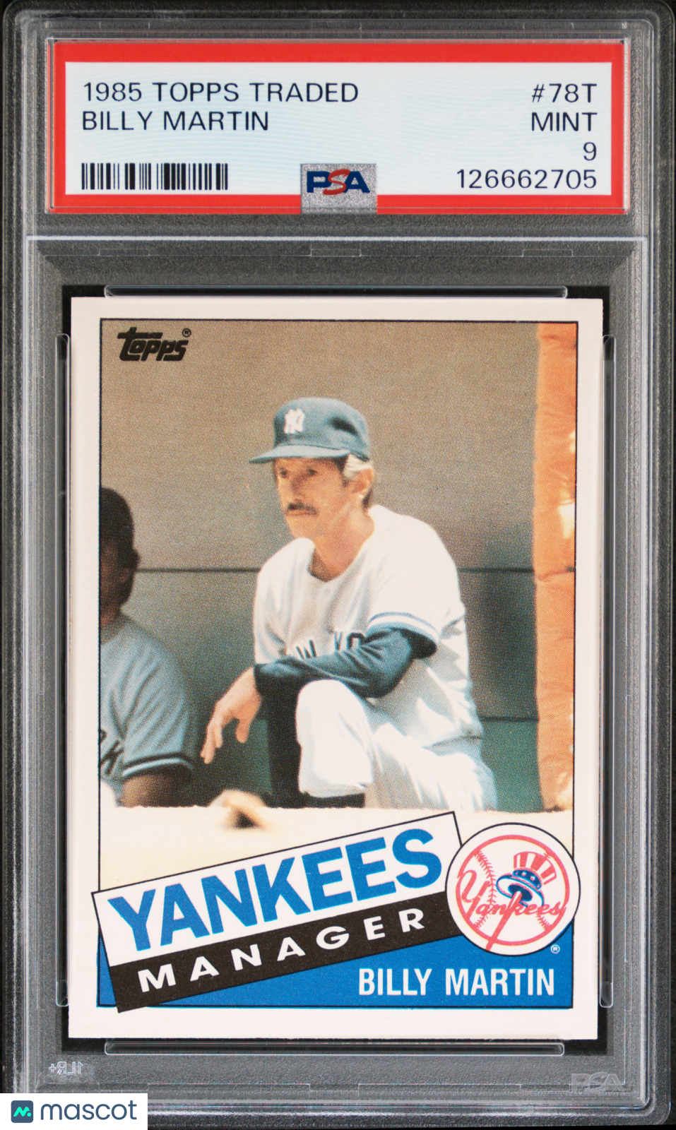 1985 Topps Traded Billy Martin #78T PSA 9