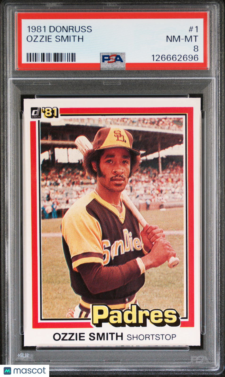 1981 Donruss Ozzie Smith #1 PSA 8