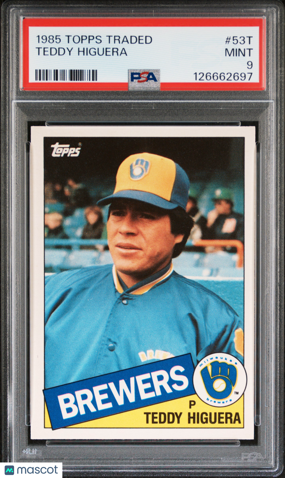 1985 Topps Traded Teddy Higuera #53T PSA 9