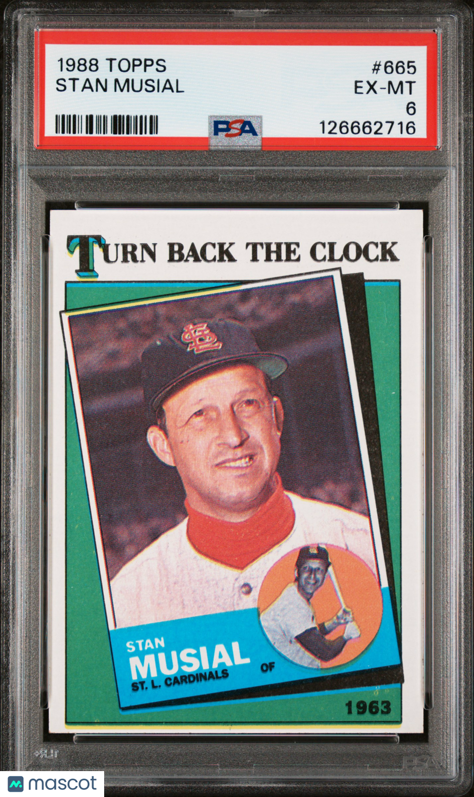 1988 Topps Stan Musial #665 PSA 6