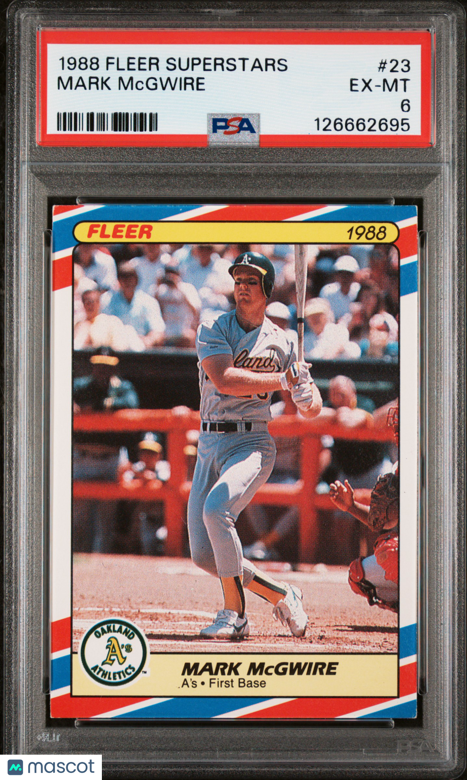 1988 Fleer Superstars Mark Mcgwire #23 PSA 6