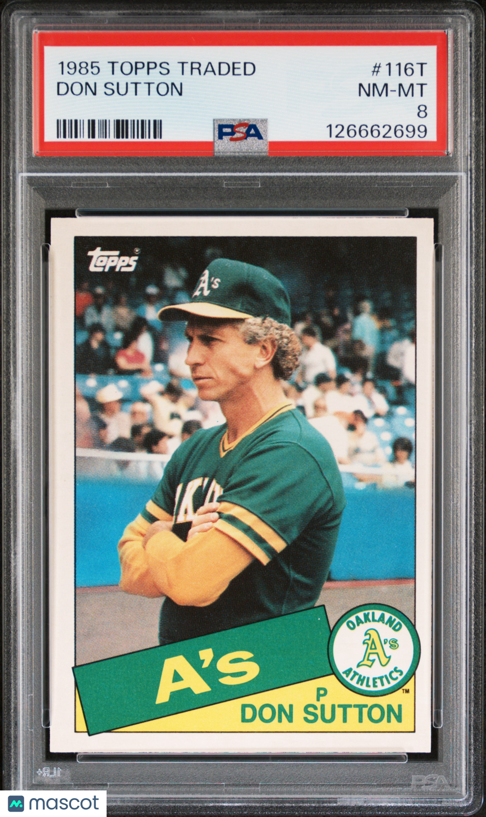 1985 Topps Traded Don Sutton #116T PSA 8