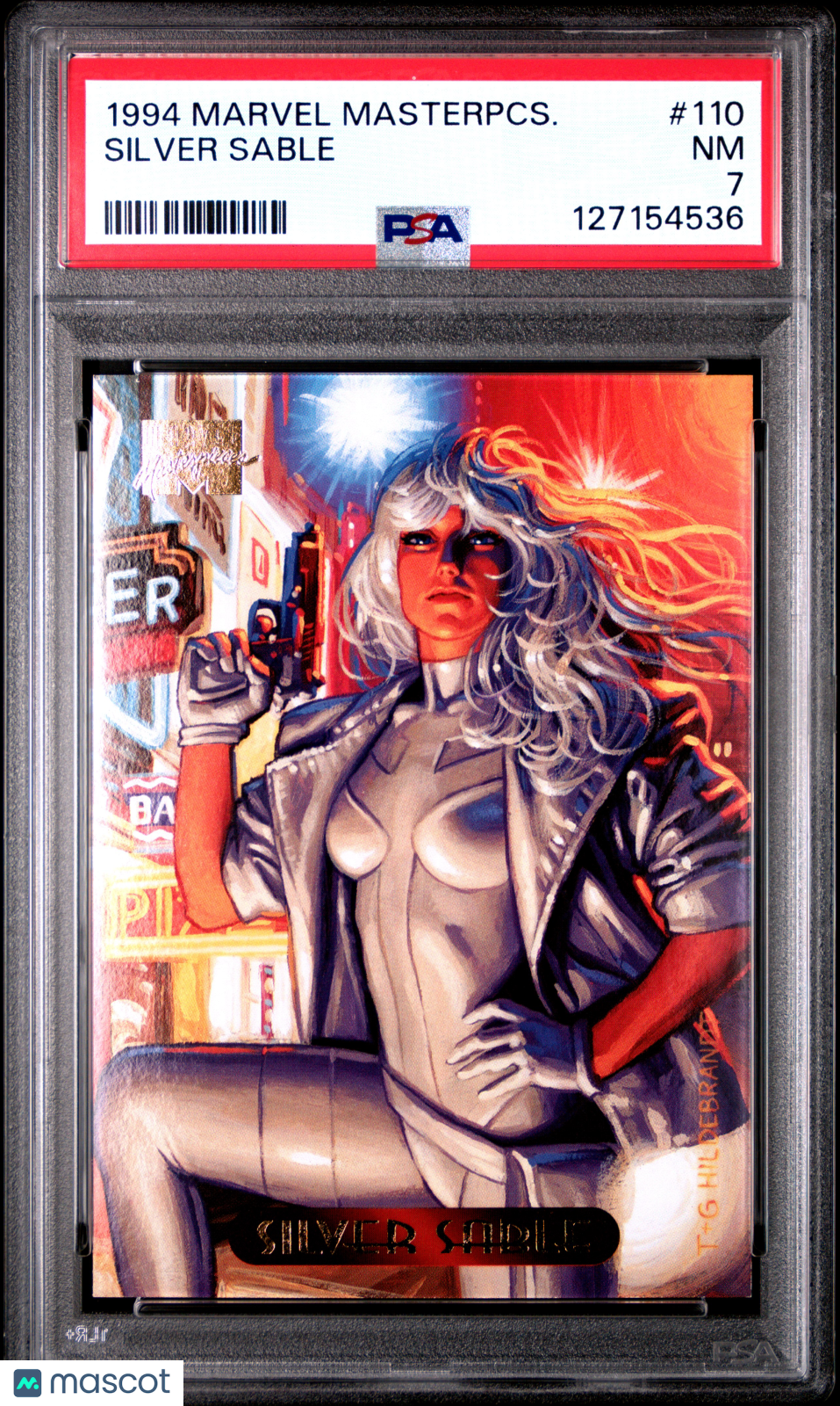 1994 Marvel Masterpieces Silver Sable #110 PSA 7