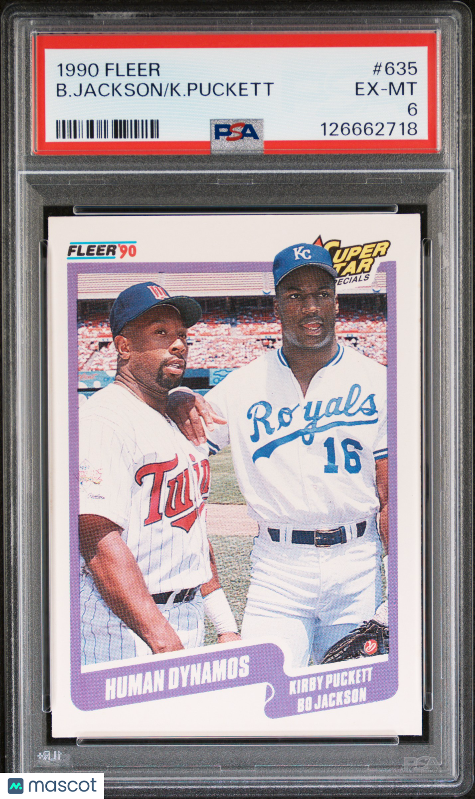 1990 Fleer K. Puckett B. Jackson #635 PSA 6
