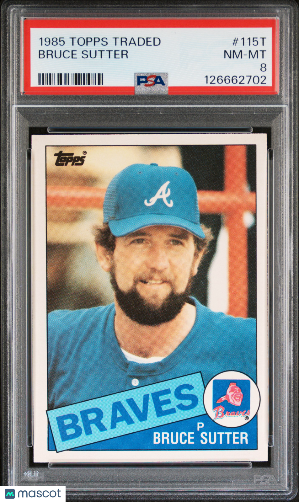 1985 Topps Traded Bruce Sutter #115T PSA 8