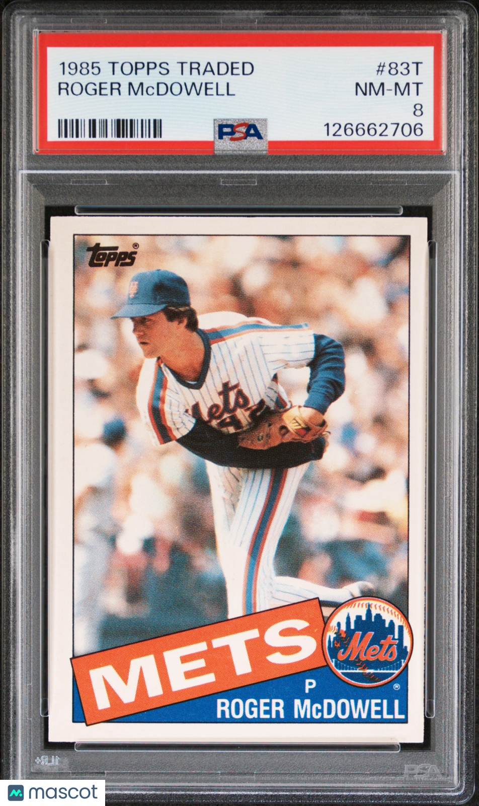 1985 Topps Traded Roger Mcdowell #83T PSA 8